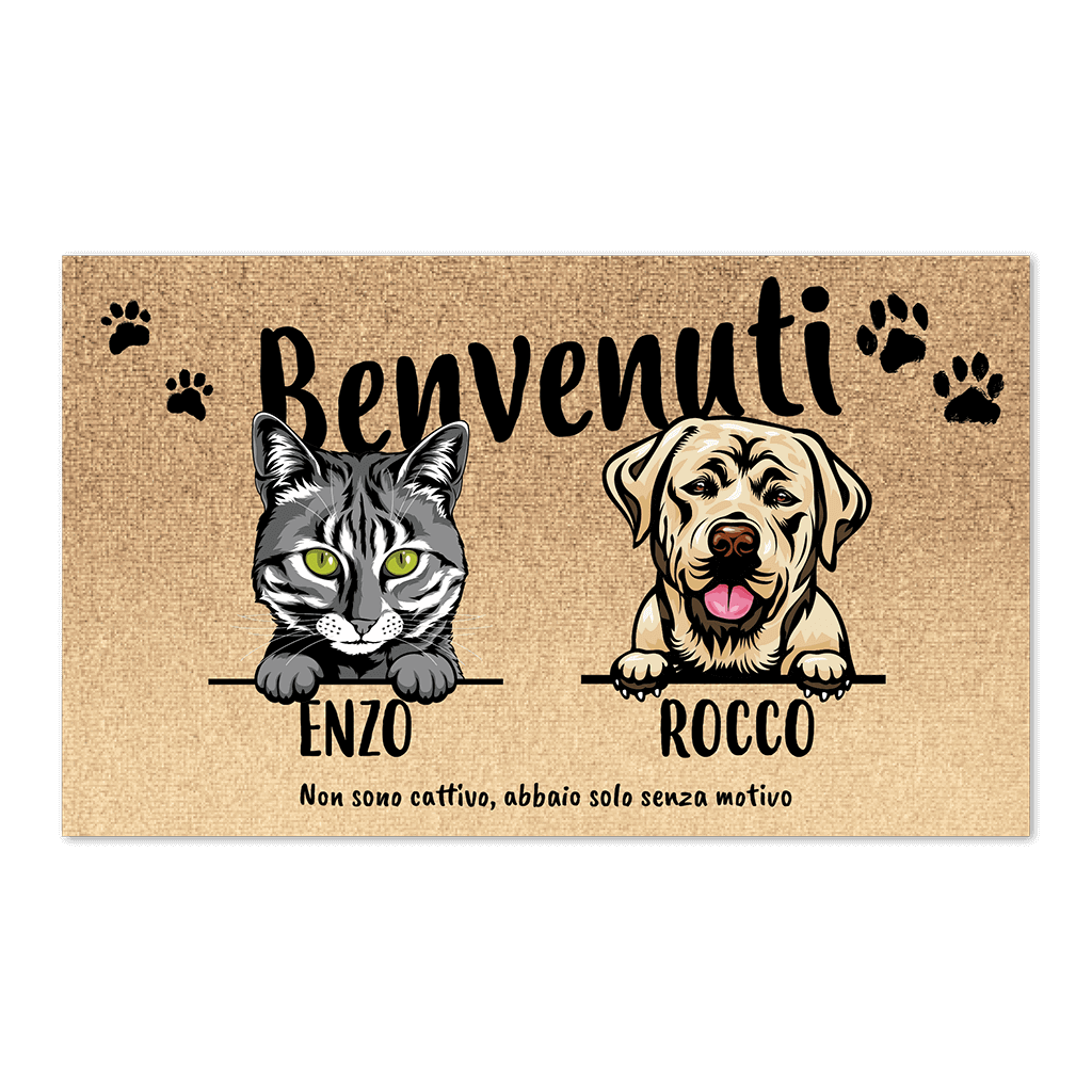 Antikas Zerbino Antiscivolo Con Stampa 3D – Cane E Gatto – 76x45 Cm – Per Interni/Esterni