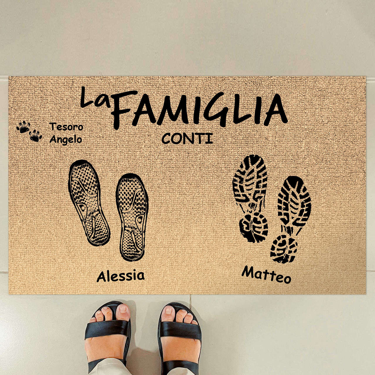 Zerbino personalizzato - Scarpe di famiglia 