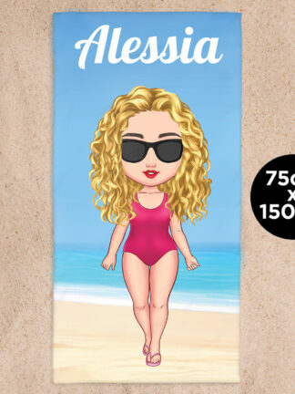 Asciugamano da spiaggia personalizzato - Personaggi solari
