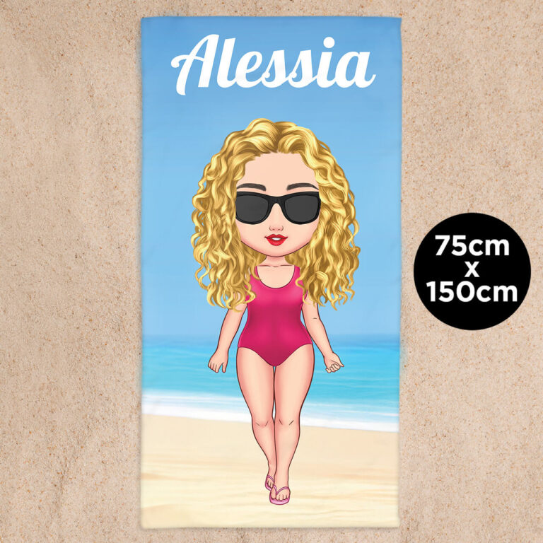 Asciugamano da spiaggia personalizzato - Personaggi solari