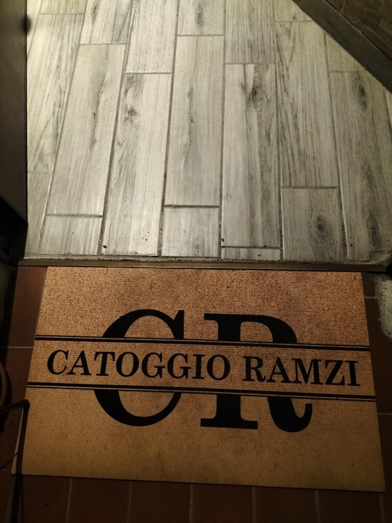 Zerbino Benvenuto Con Gatto E Scritta "Contadini" 76x43 Cm - Fibra Di Cocco Sintetica, Antiscivolo, Per Interni/Esterni
