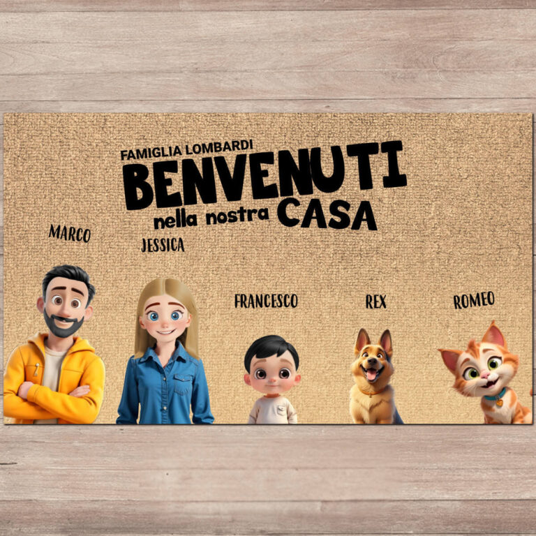 Zerbino Personalizzato - Famiglia Cartoon