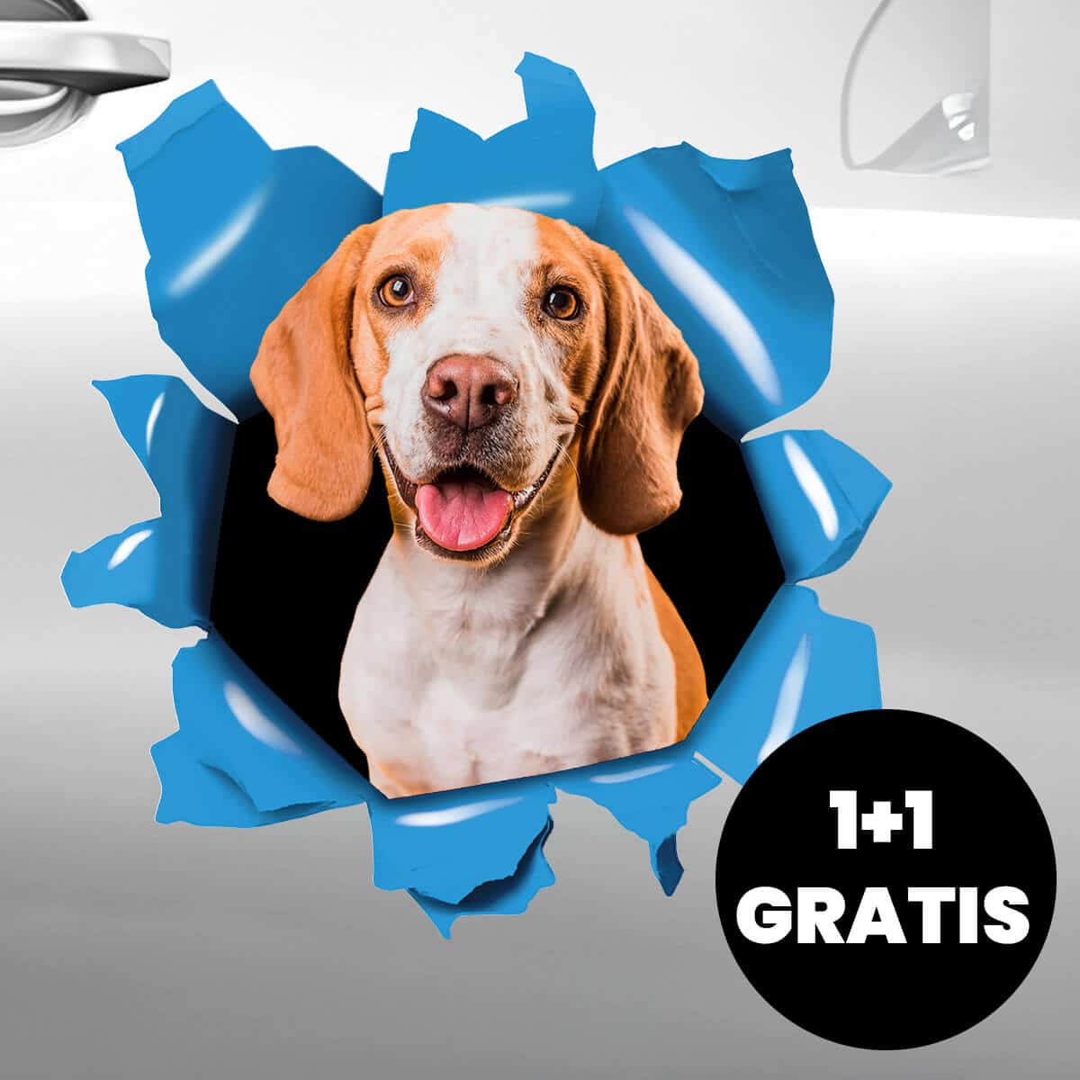 Adesivo personalizzato per auto 1+1 GRATIS
