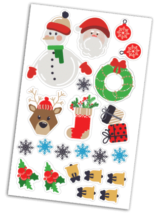 22x Adesivi di Natale