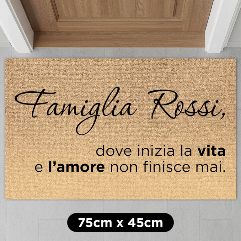 Zerbino personalizzato – Casa piena d’amore