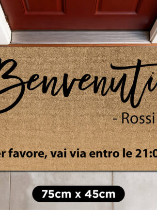 Zerbino personalizzato - Per favore, vai via entro le 21:00