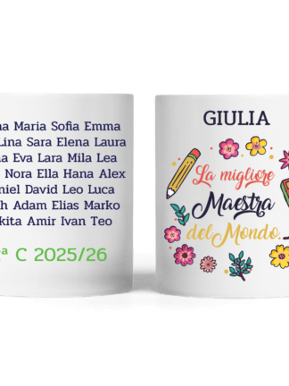 Tazza personalizzata - La migliore maestra del mondo