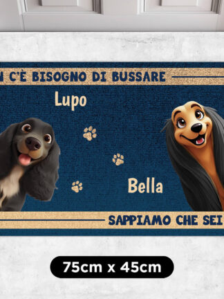 Zerbino personalizzato - Non c'è bisogno di bussare