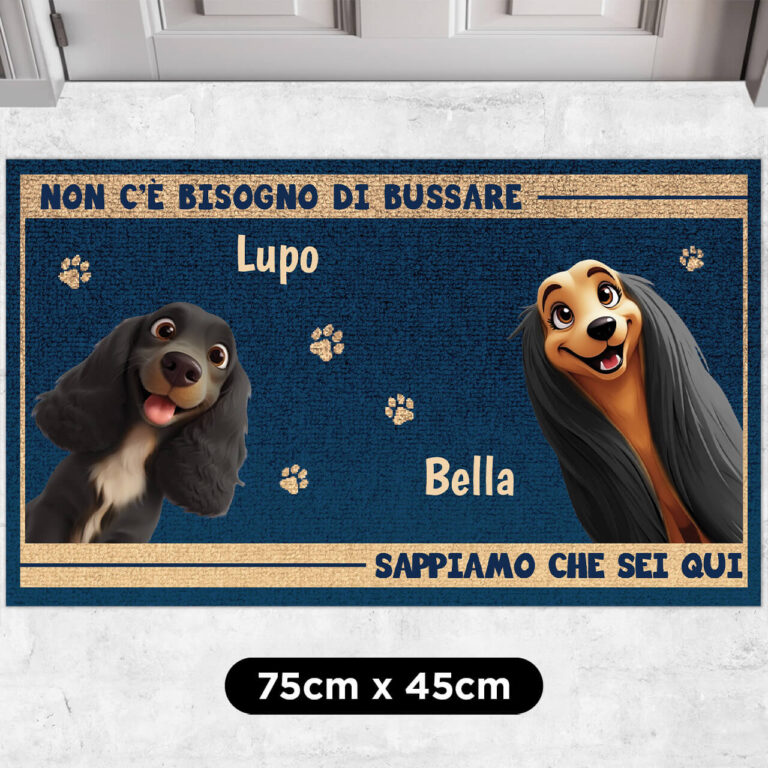 Zerbino personalizzato - Non c'è bisogno di bussare