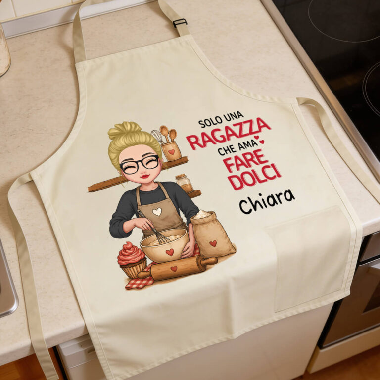 Grembiule personalizzato - Solo una ragazza che ama fare dolci