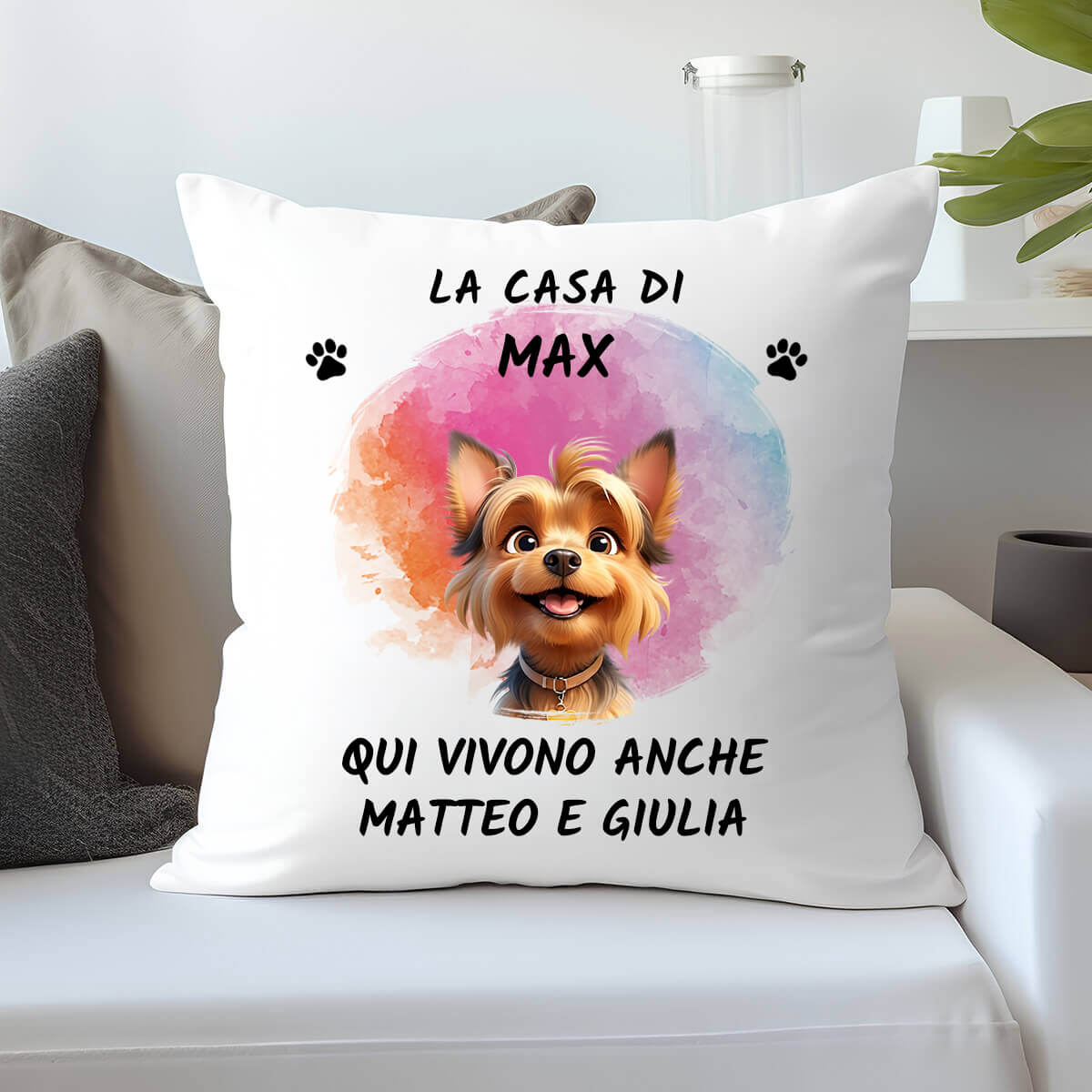 Cuscino personalizzato – Casa del cane